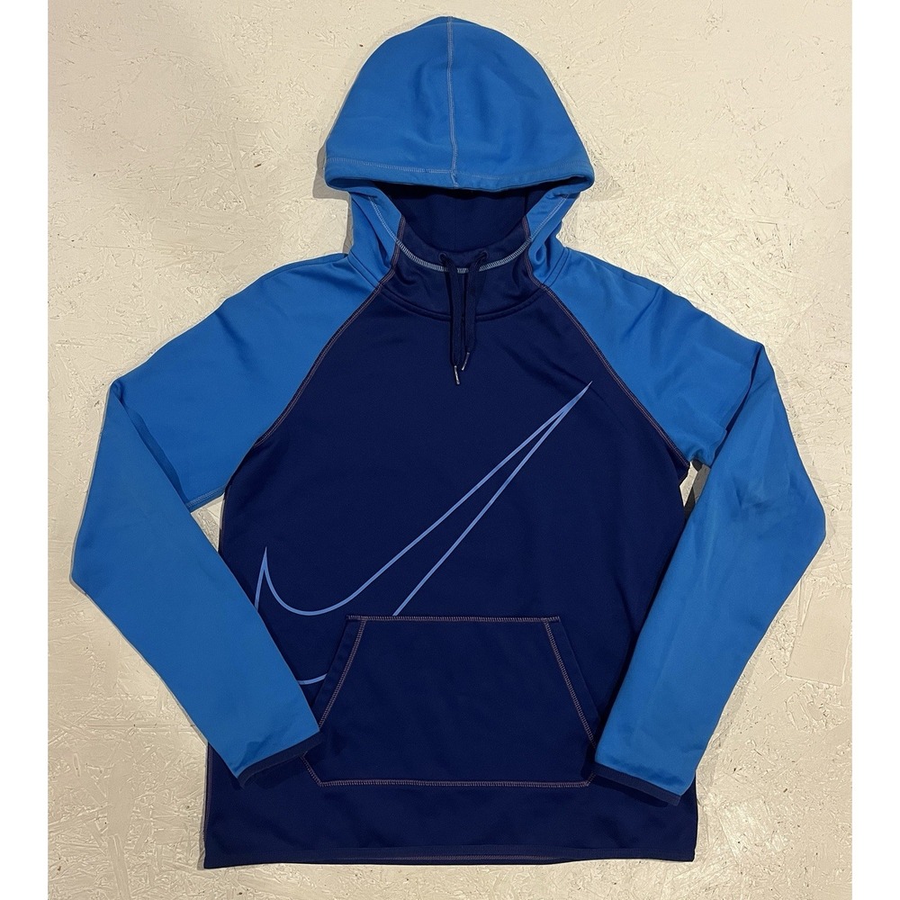 Nike Women's Dri-Fit Pullover Hoodie Navy Blue S Athletic Running Gym Sweatshirt